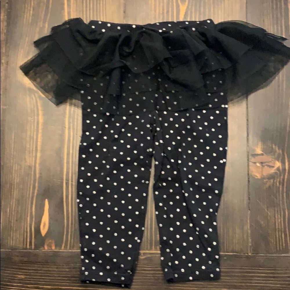 Polka dot tutu leggings